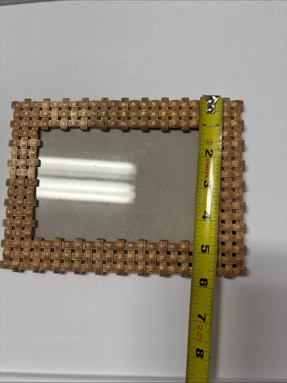 Vintage Woven Metallic Gold Picture Frame